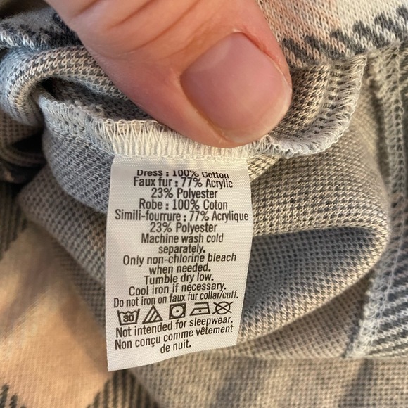 Janie and Jack Girls 🎀Dress 6-12 Months Faux Fur White Collar Holiday Winter🎀 - Picture 6 of 11